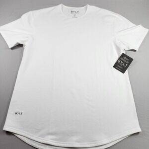 BYLT Premium Basics Drop-Cut Lux T-Shirt White XL Mens NWT